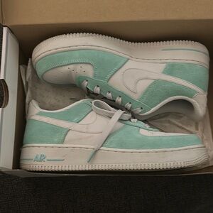 Mint Green and White Sneakers